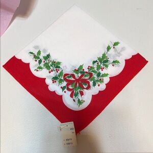 Vintage Red and White Christmas Napkin NWT
